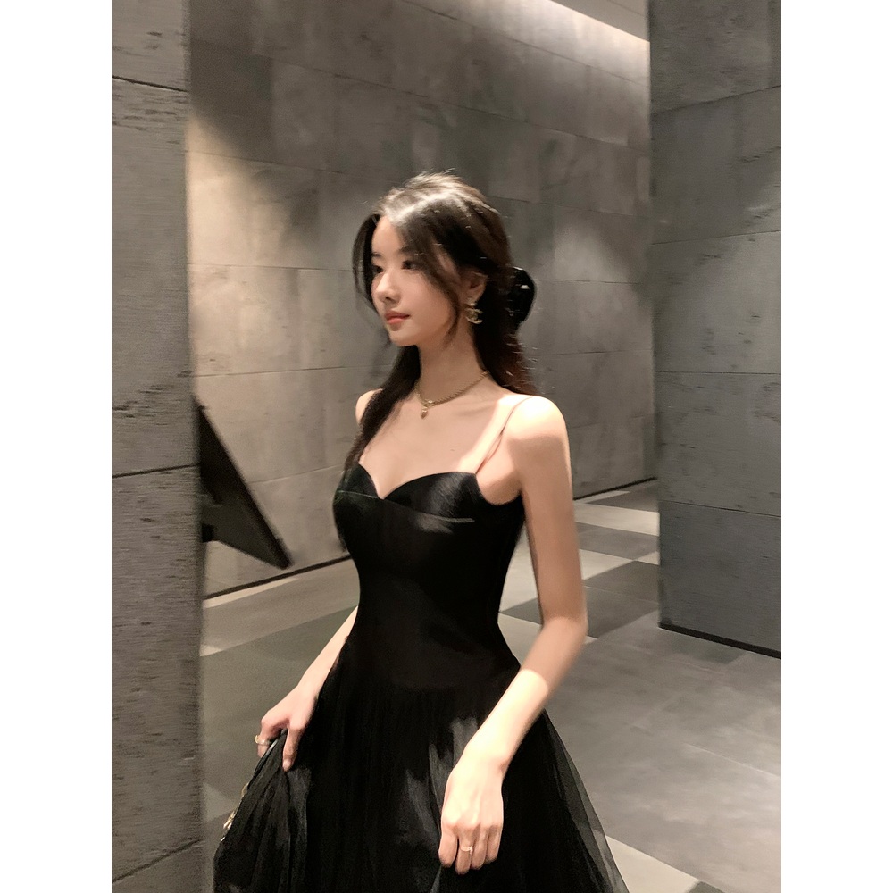 웨딩드레스 야외촬영 블랙드레스 야외스냅 브라이덜샤워 코르셋 울 - 상세 이미지 2