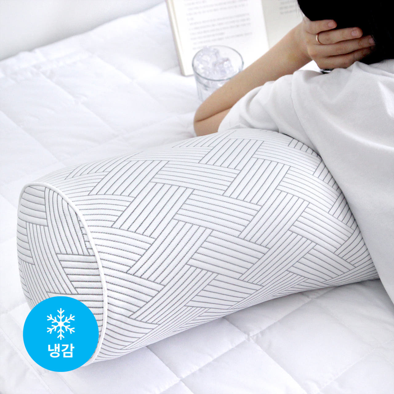시원하게 쿨링 코지엔 오코텍스 여름 냉감 바디필로우 20x100 화이트그레이