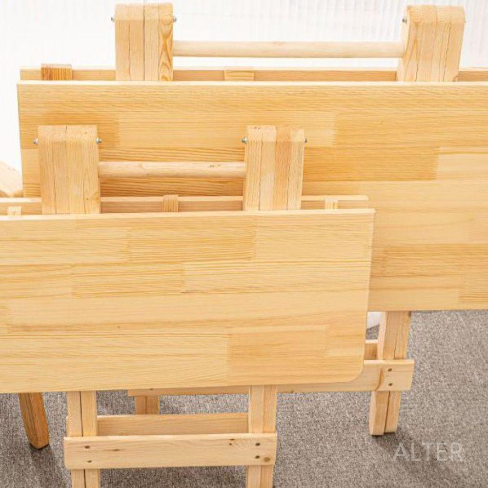 원목 접이식 식탁 공간활용 가정용 간이 원형 테이블 70cm 원형 테이블 - 상세 이미지 4