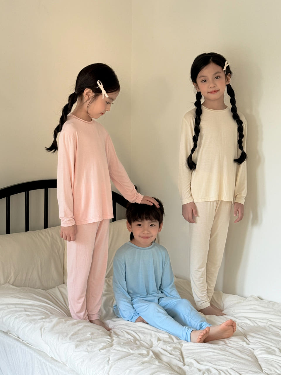 Irene's Closet 인견 쿨링 실내복 긴팔 긴바지 상하세트 유아 주니어 봄 여름