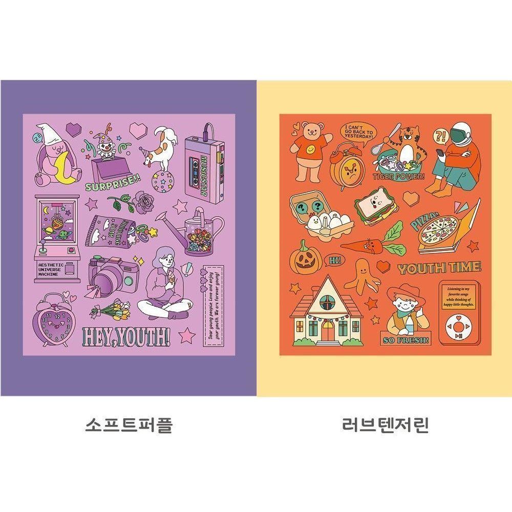 컬러포인트 스티커 데코 다꾸 인스 다이어리 꾸미기 프레쉬블루 아르디움 - 상세 이미지 3