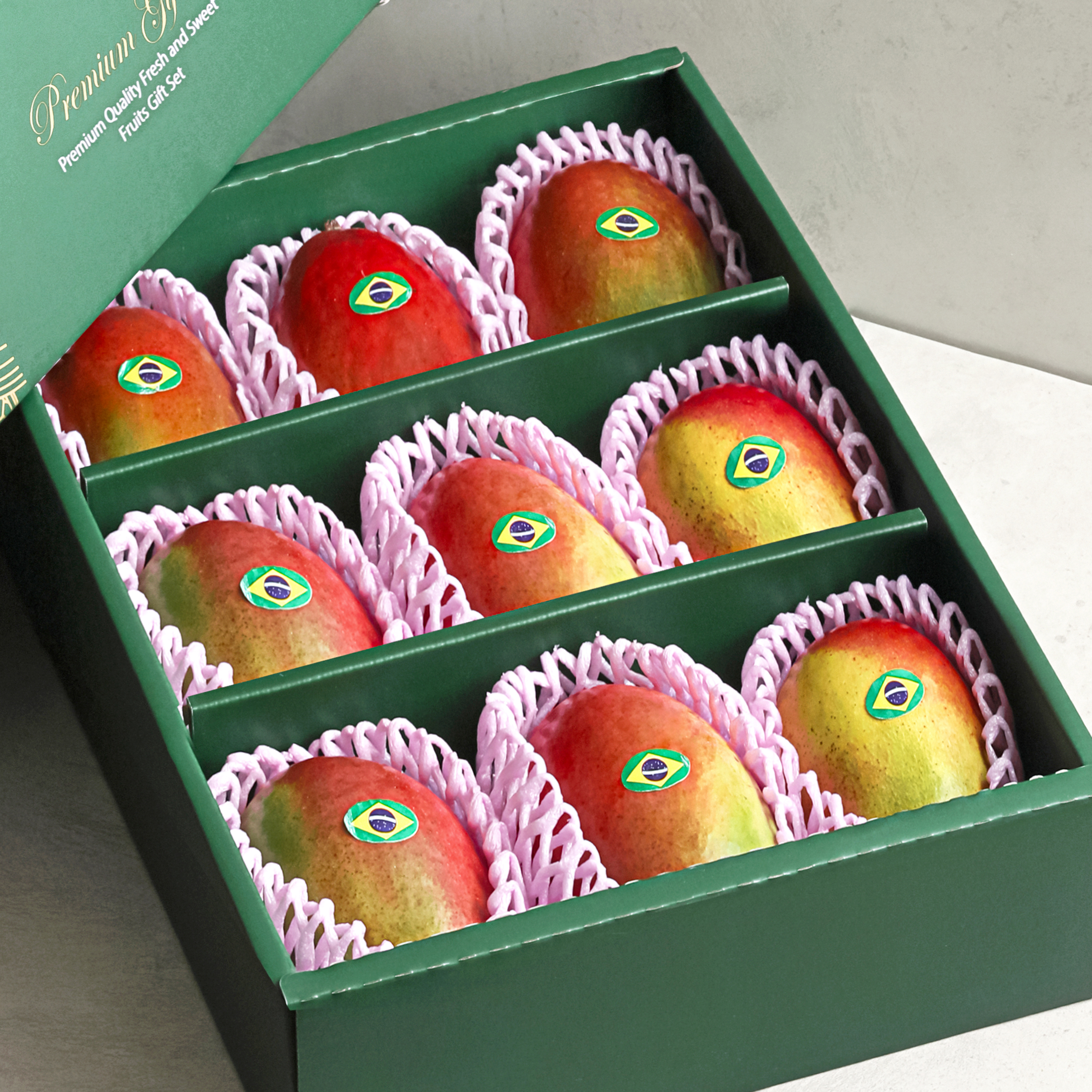 썬리지 항공직송 달콤쫀득 프리미엄 브라질산 애플망고 선물세트 망고 열대과일 명절선물 3.5kg