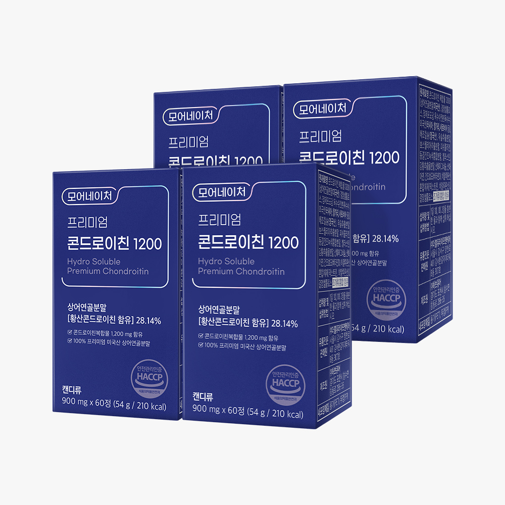 모어네이처 소연골 콘드로이친 1200 뮤코다당 관절 연골 건강 보스웰리아 60정, 4개