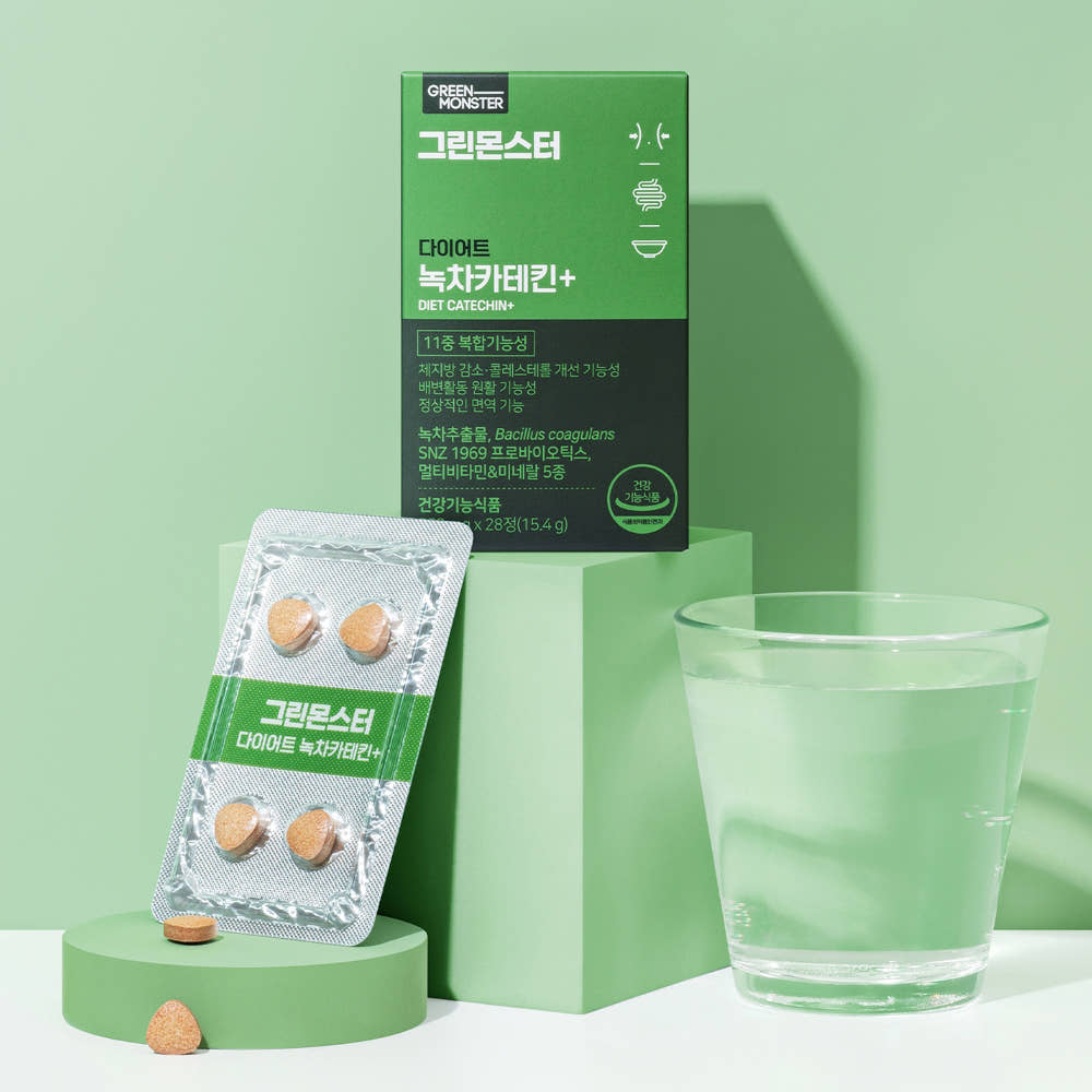 그린몬스터 다이어트 녹차카테킨+ 28정 2개