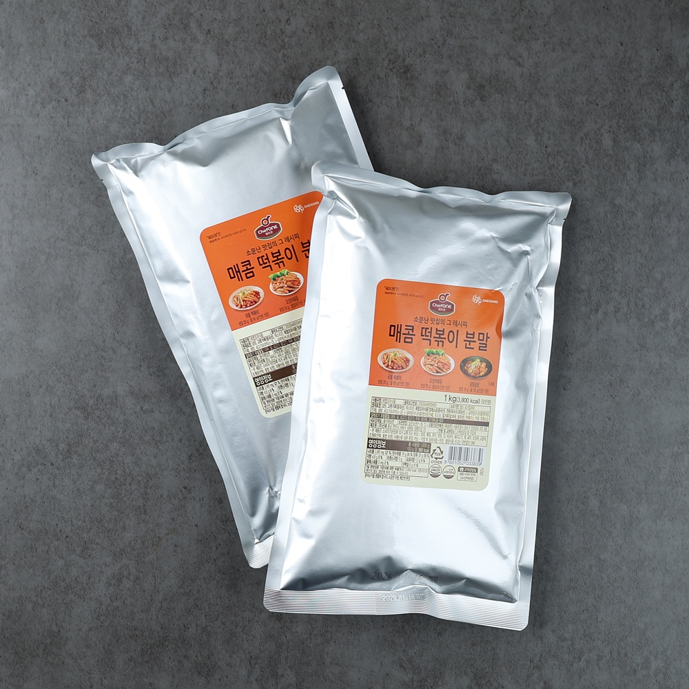 쉐프원 매콤 떡볶이 분말 가루 떡볶이 양념 소스 업소용 1kg, 10개 - 상세 이미지 3
