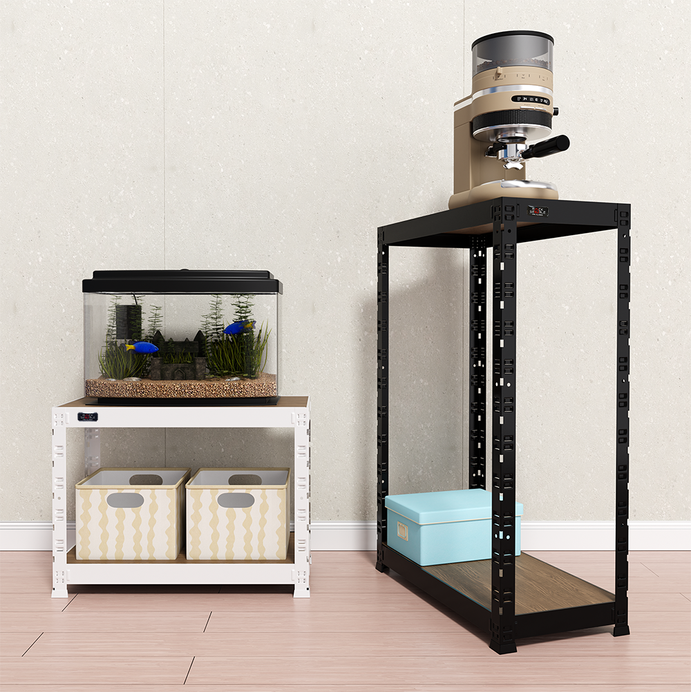 랙셈블 수납선반 무볼트 다용도실 다용도 팬트리 랙 선반 1000300450 2단