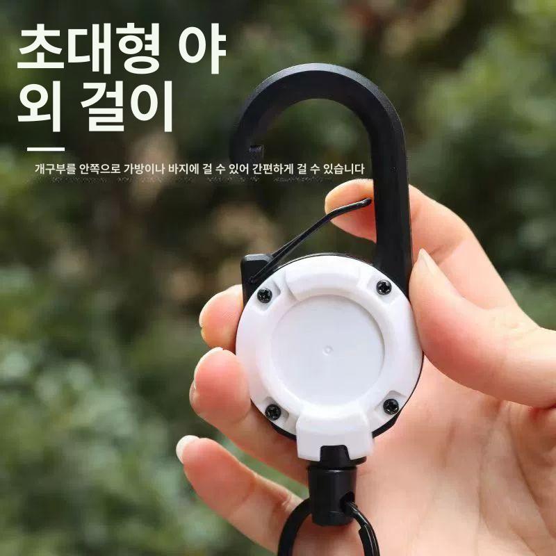 릴 분실방지 와이어 분실도난방지 연결고리 작업용 낚시용품 다용도 아웃도어 등산 캠핑 블랙 스틸 - 상세 이미지 2