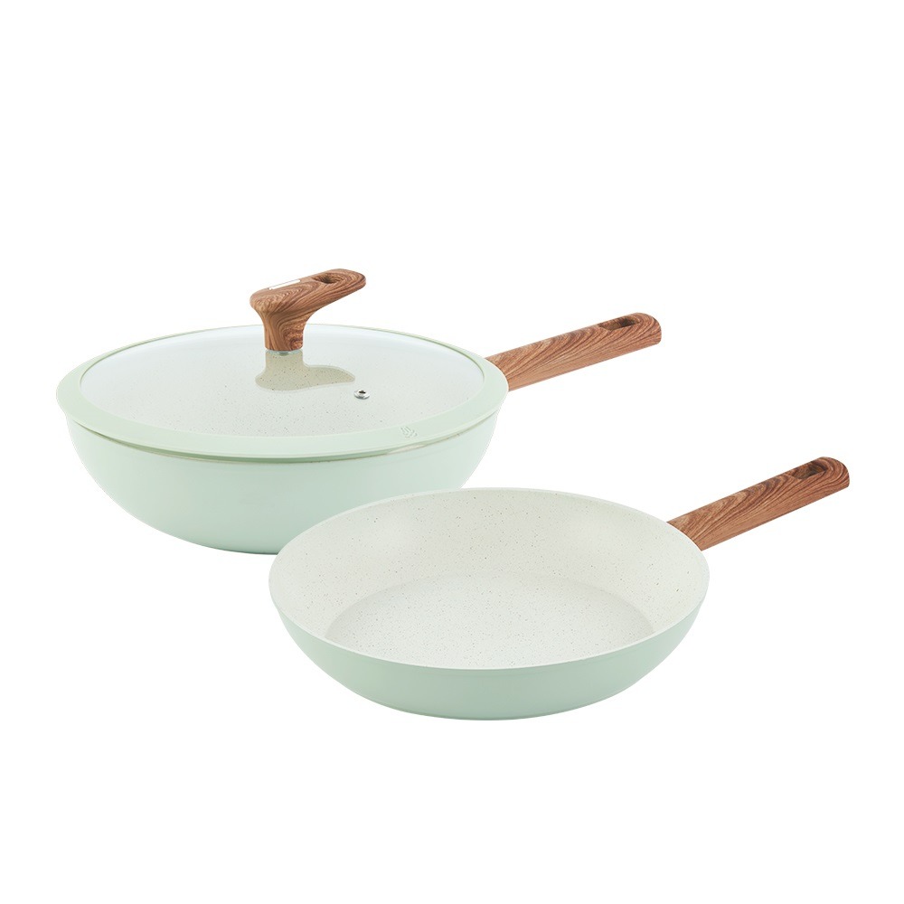 [3종세트] Non-Stick 코팅 프리미엄 IH 인덕션 프라이팬+궁중팬+유리뚜껑 28cm - 상세 이미지 2