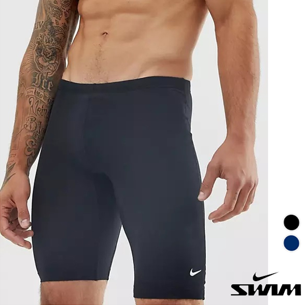 나이키 남자 실내수영복 5부 탄탄이 자수로고 블랙