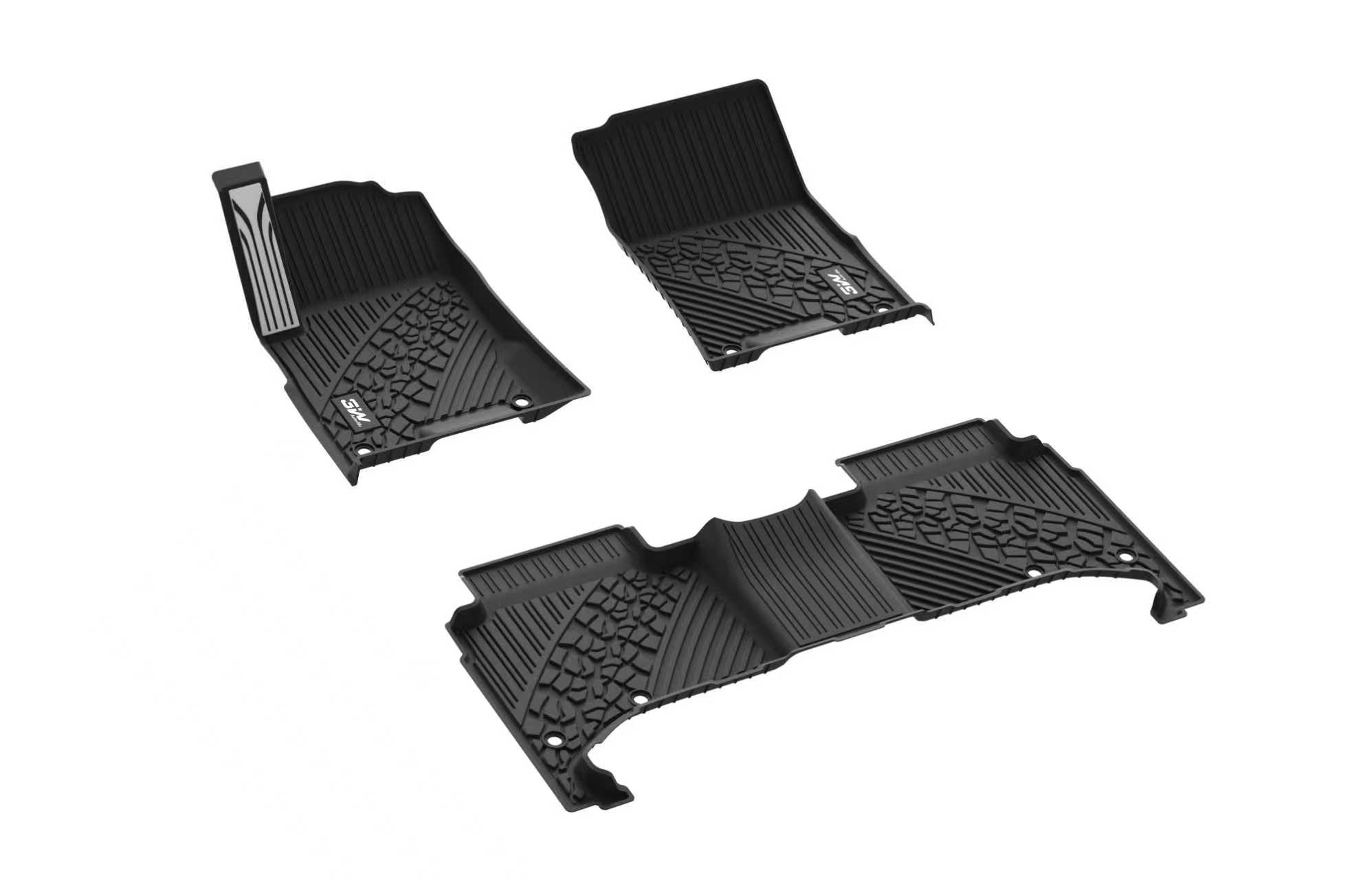 3W 에코라이너 TPE 카매트 3D 고무 바닥매트 기아 타스만, 운전석+조수석+뒷자석 - 상세 이미지 5