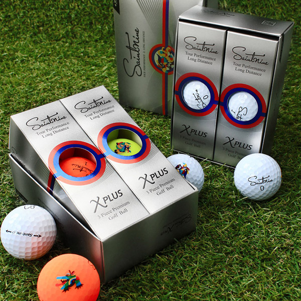 세인트나인 X 플러스 6구 비공인 고반발 3피스 골프공 비거리 장타 스피드 골프볼