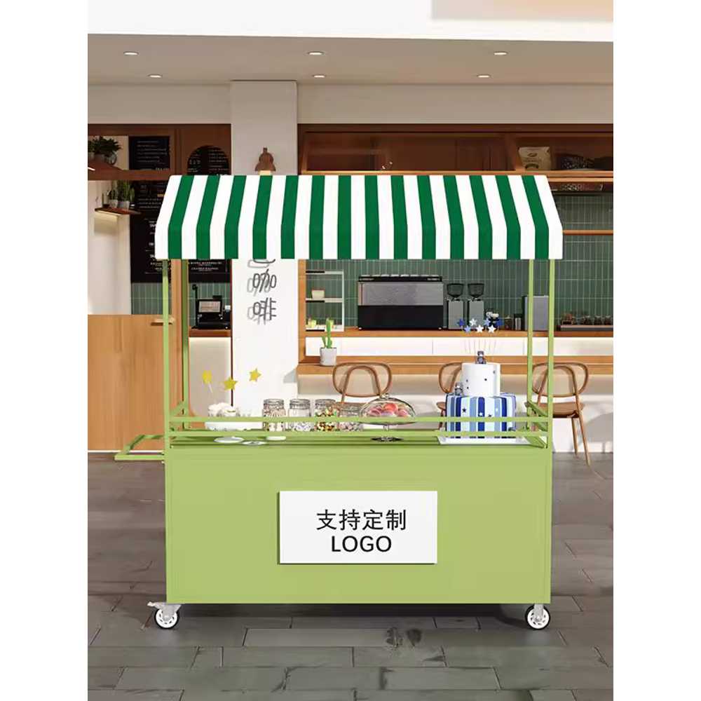 행사 매대 플리마켓 전시회 홍보용 이동식 진열대 그린 180x60x190 - 상품 이미지