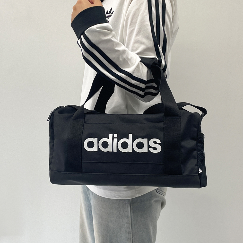 아디다스 더플백 더블백 리니어 축구 헬스 운동 크로스 여행 망치 가방 블랙 XS