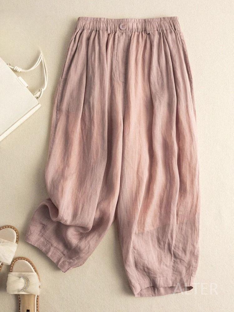 생활바지 개량 승복 린넨 법복 여성 절복 여름 회색 M 57.5kg 미만 - 상세 이미지 2