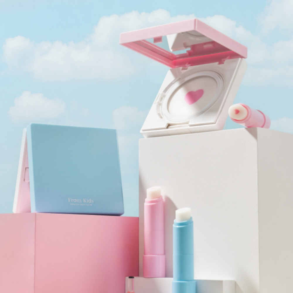 [팩트+립밤]프롬키즈 스킨듀오 세트 유아 어린이 초등 스킨케어 화장놀이 뷰티 선물