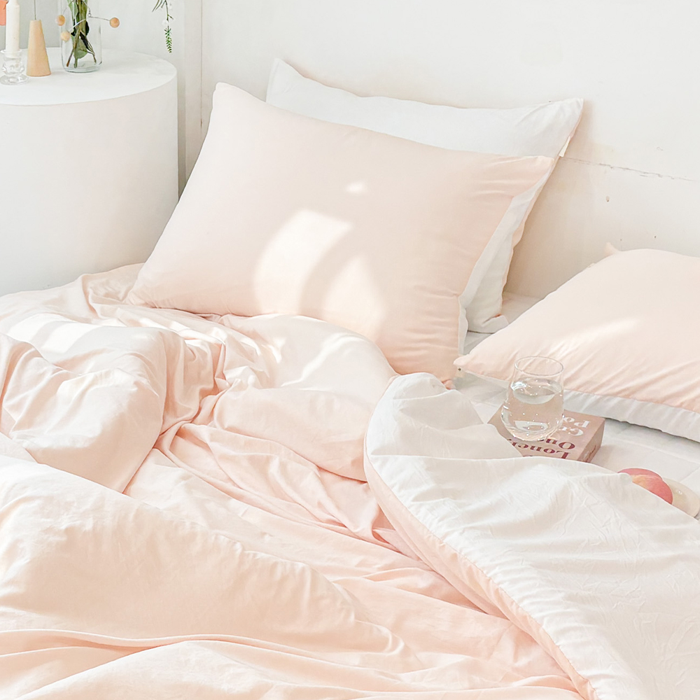 부드러운 디어마이 리버서블 워싱 베개커버 펭귄 블랙, 50x70cm