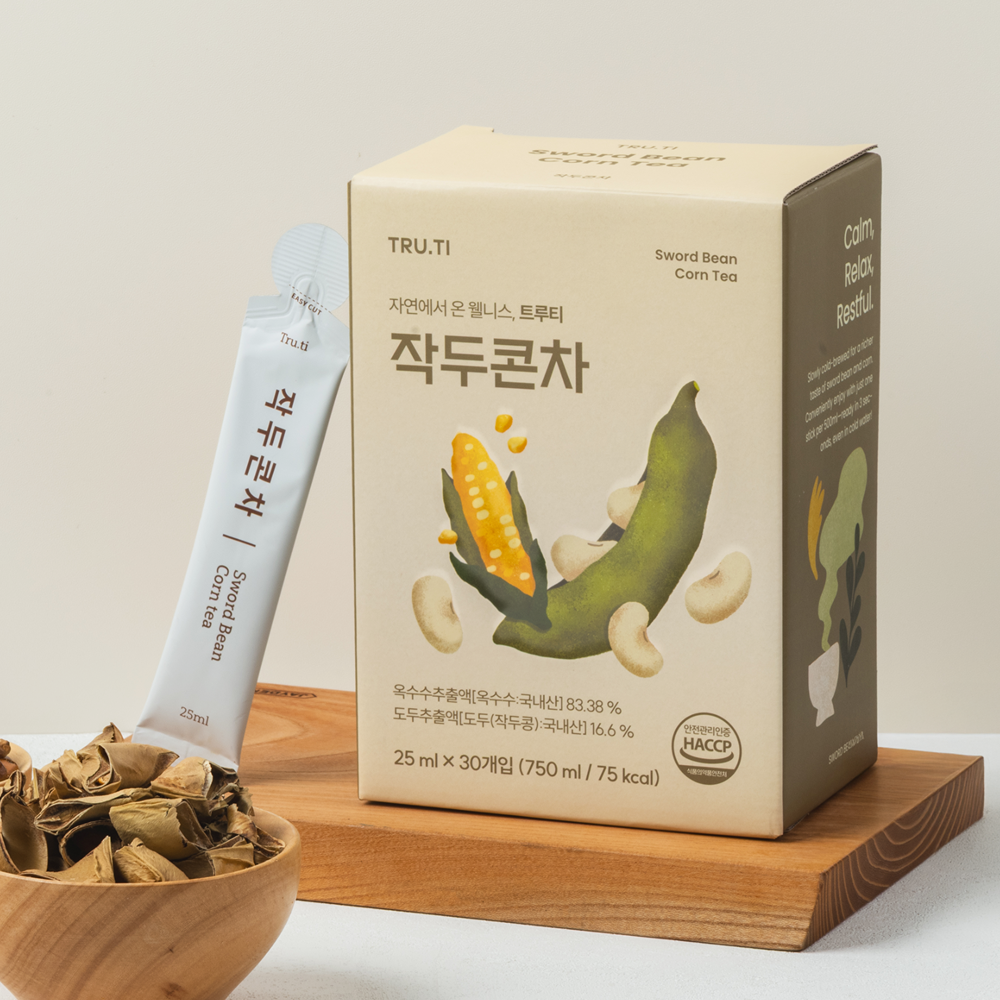 트루바이탈 티 작두콘차 대용량 국산 작두콩 볶은 작두콩차 물대용 카페인없는차 1박스(30포) - 상세 이미지 3