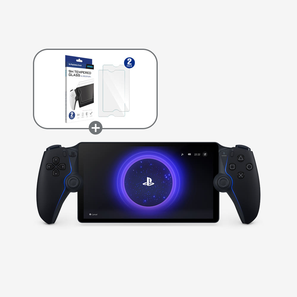 [PS5] PlayStation 포탈 리모트 플레이어 미드나이트 블랙 / 9H 고화질 강화 글라스 2팩 증정