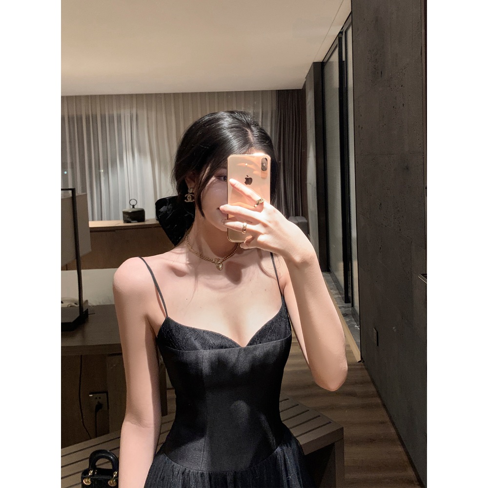 웨딩드레스 야외촬영 블랙드레스 야외스냅 브라이덜샤워 코르셋 울 - 상세 이미지 4