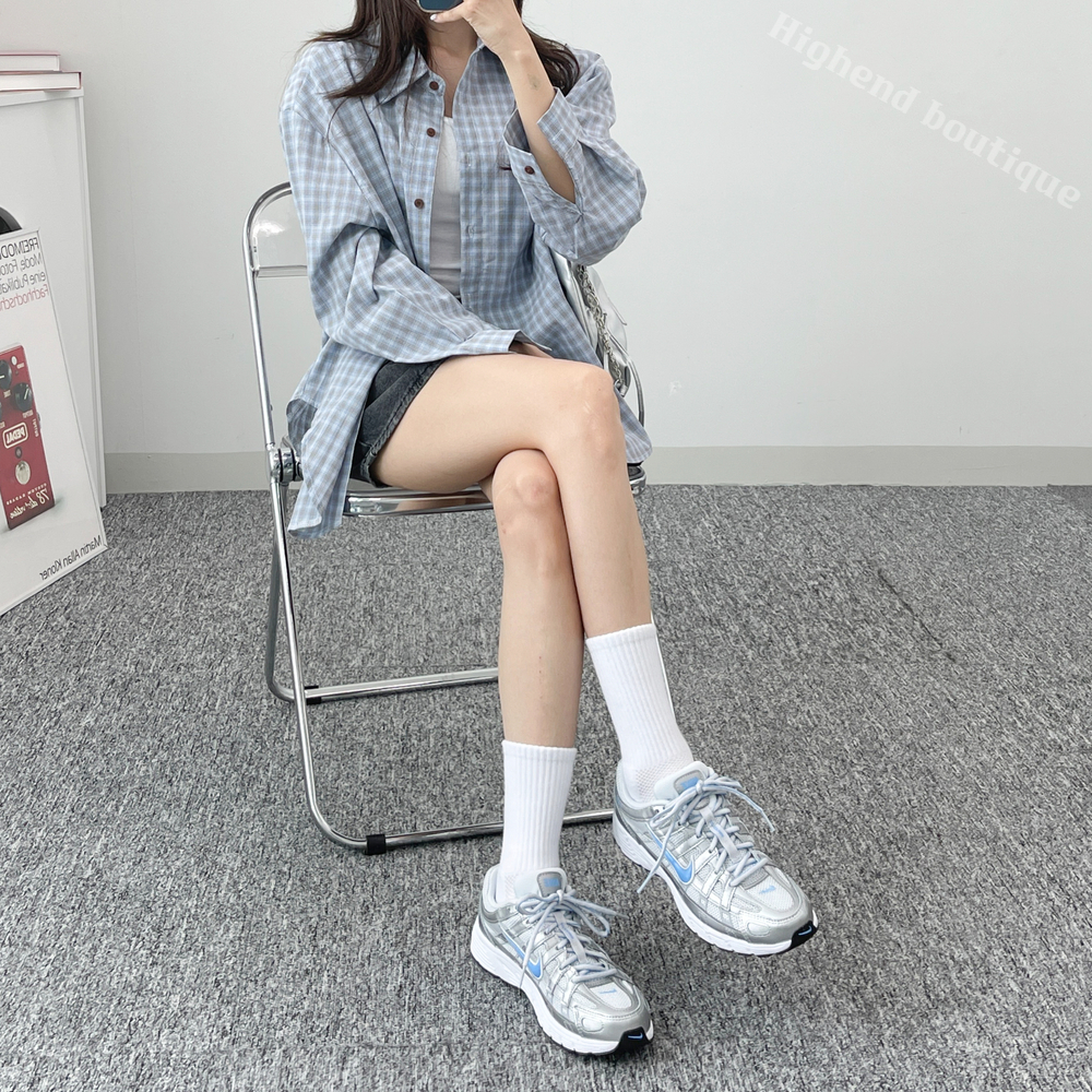 나이키 P-6000 P6000 키높이 런닝화 여성 운동화 여름 메탈릭 실버 아이스, 245 - 상세 이미지 5