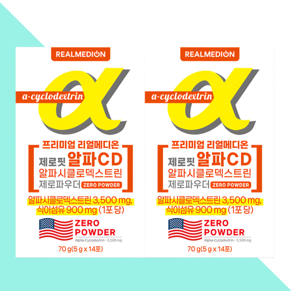 리얼메디온 알파CD 알파시클로덱스트린 파인애플맛 14포X2개 - 상품 이미지