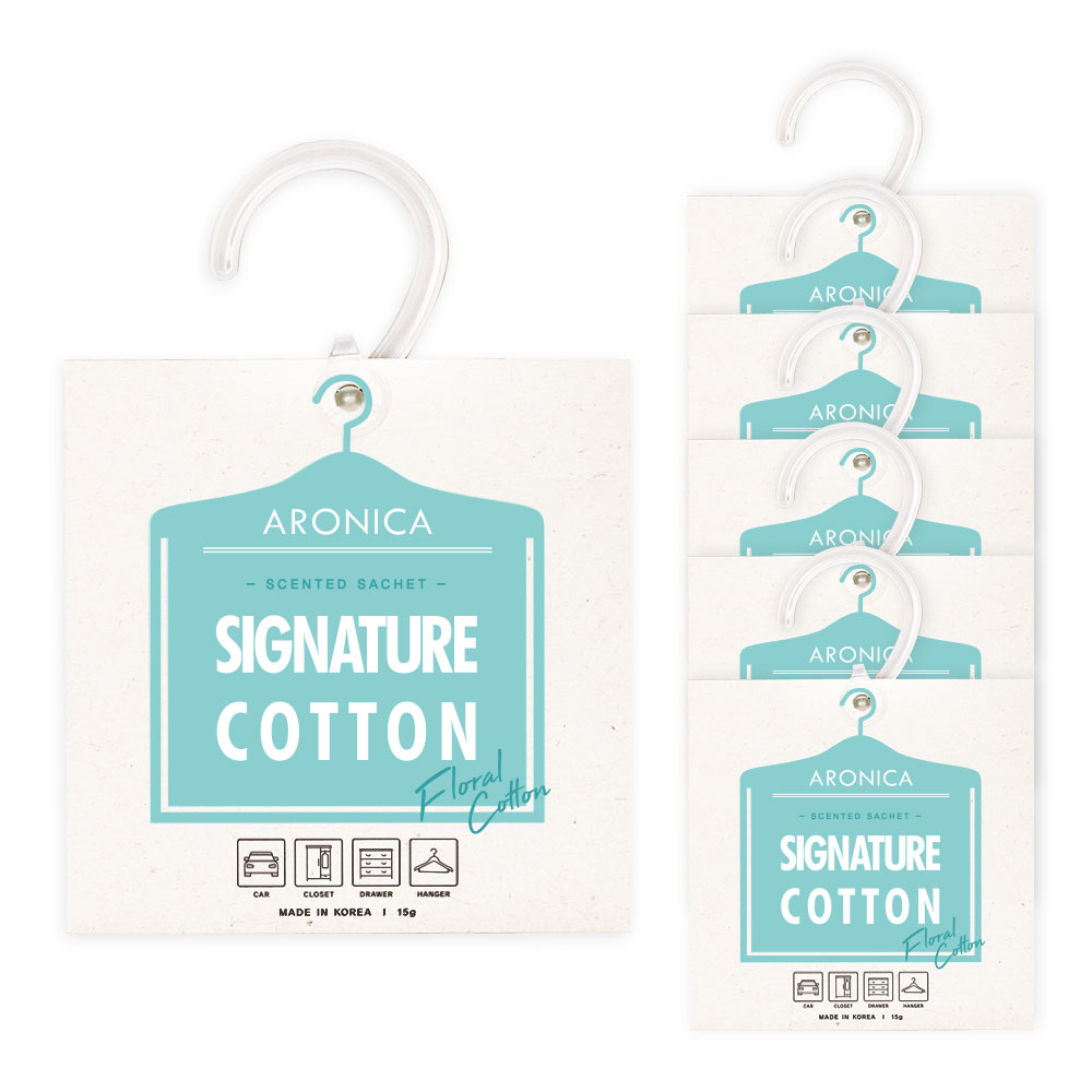 아로니카 센티드 샤쉐 옷장방향제 시그니처코튼 본품 15gx6P