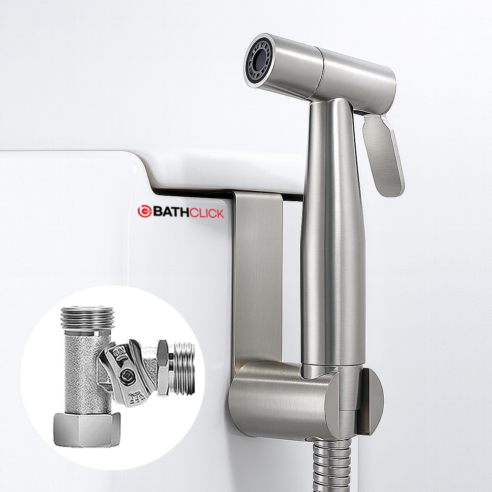 욕실스프레이건 욕실청소건 변기샤워기 화장실 베란다 샤워헤드 스텐미니건메탈호스1.5M 세트 제품 이미지
