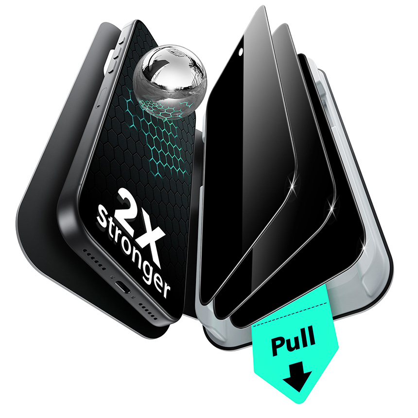 ESR 사생활 보호 풀커버 강화유리 액정보호 필름 아이폰17 프로, 3매입