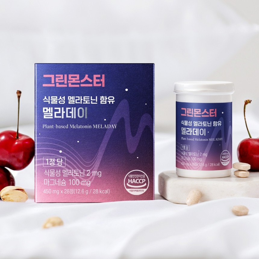 그린몬스터 식물성 멜라토닌 함유 멜라데이 2mg 28정, 2개