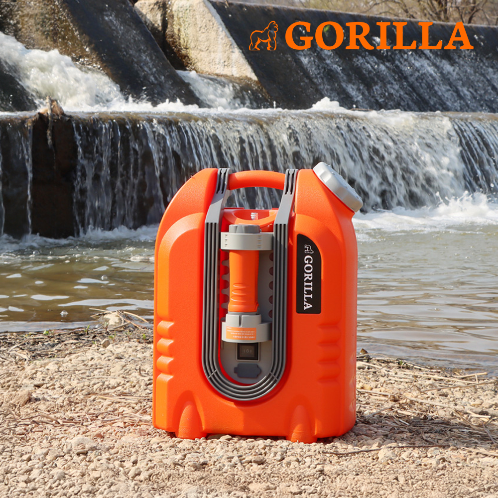 고릴라 휴대용 무선 캠핑 샤워기 야외 간이 이동식 샤워팩 GO12PWB