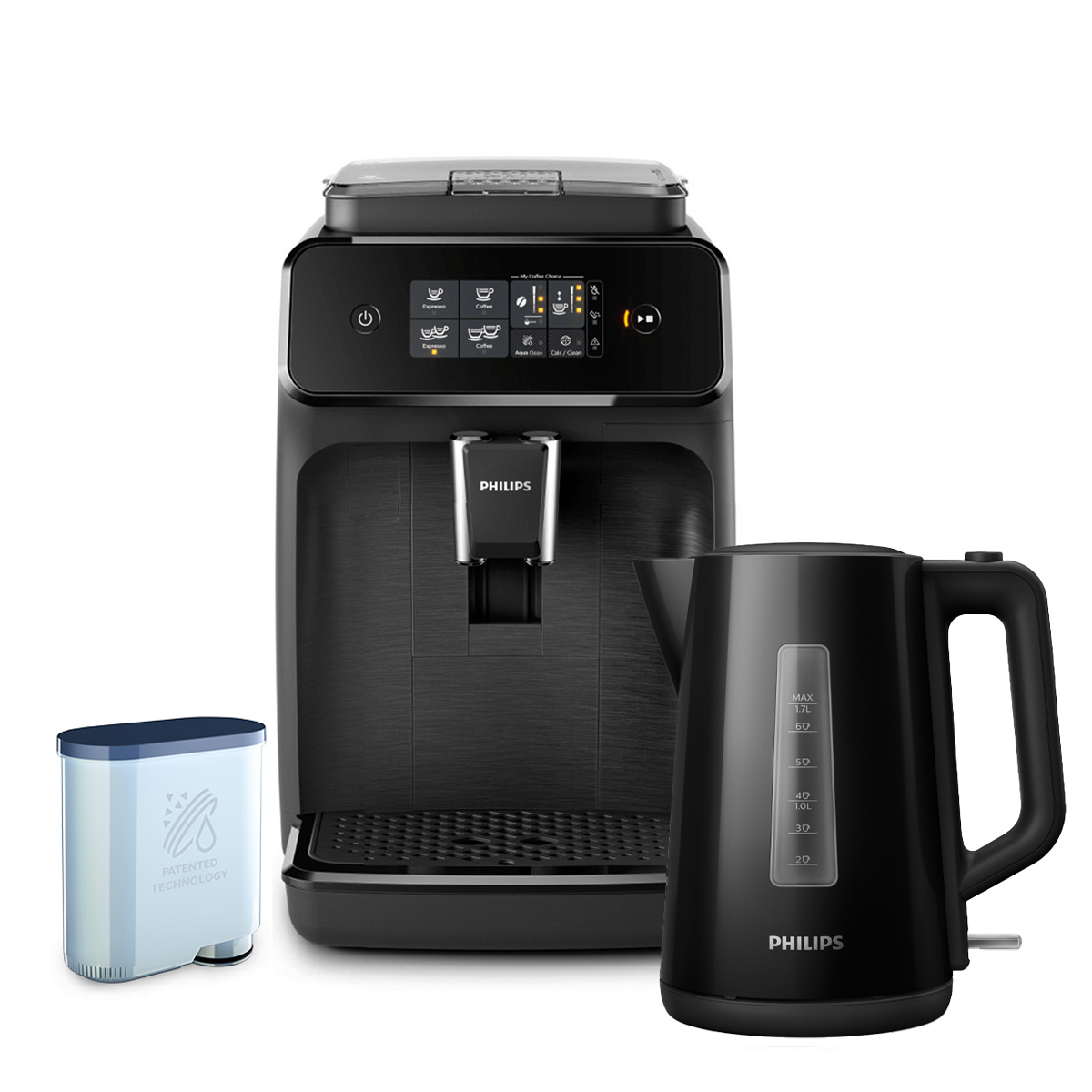 필립스 입문용 에스프레소머신 EP1200 시리즈 전자동 커피머신 + 전기포트 패키지&아쿠아클린필터