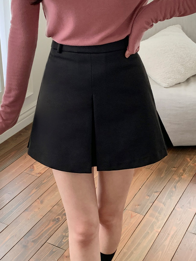 A라인 플리츠 절개 하이웨스트 미니스커트 데일리 하객룩 sk7444 - 상세 이미지 3