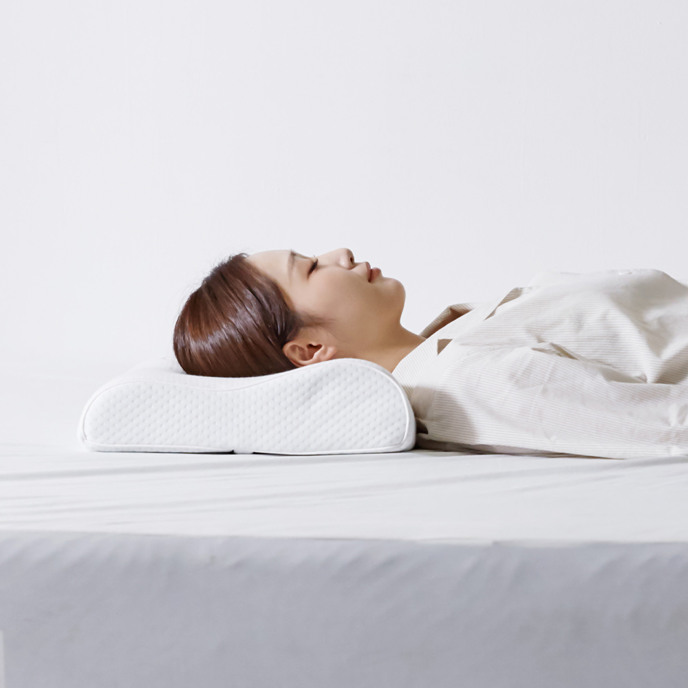 하우스터 천연 라텍스베개 일자목 경추 기능성 꿀잠베개 극소형