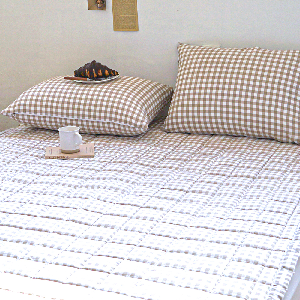 드림체크 먼지없는 사계절 고정밴딩 침대패드 초코브라운, SS(슈퍼싱글)