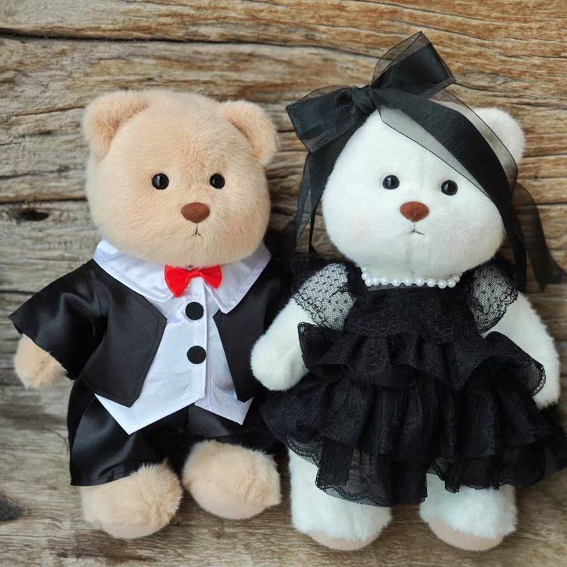중국 곰인형 웨딩 커플 인형선물 집들이 거실 장식 소품 A 30cm - 상세 이미지 3