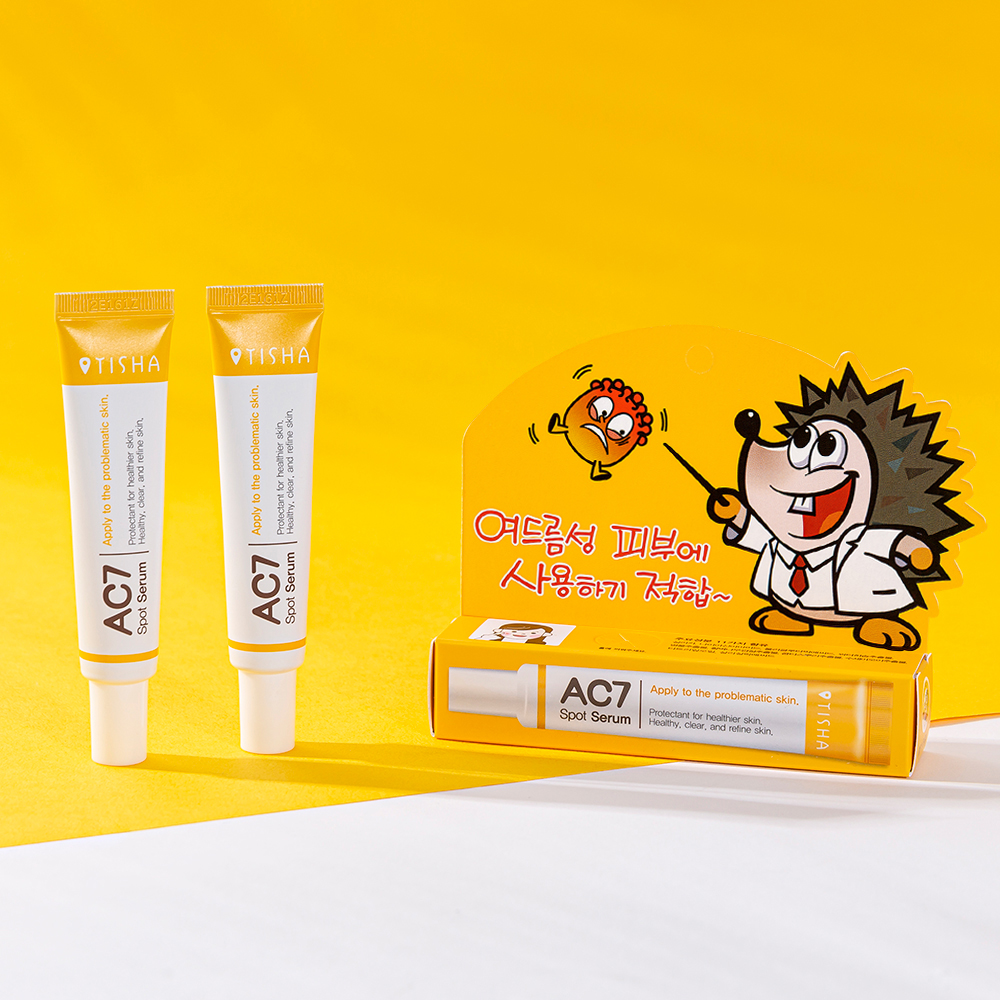 티샤 여드름 세럼 AC7 스팟세럼 좁쌀 흉터 재생 화농성 트러블 자국 여드름 화장품 15ml 1+1 제품 이미지