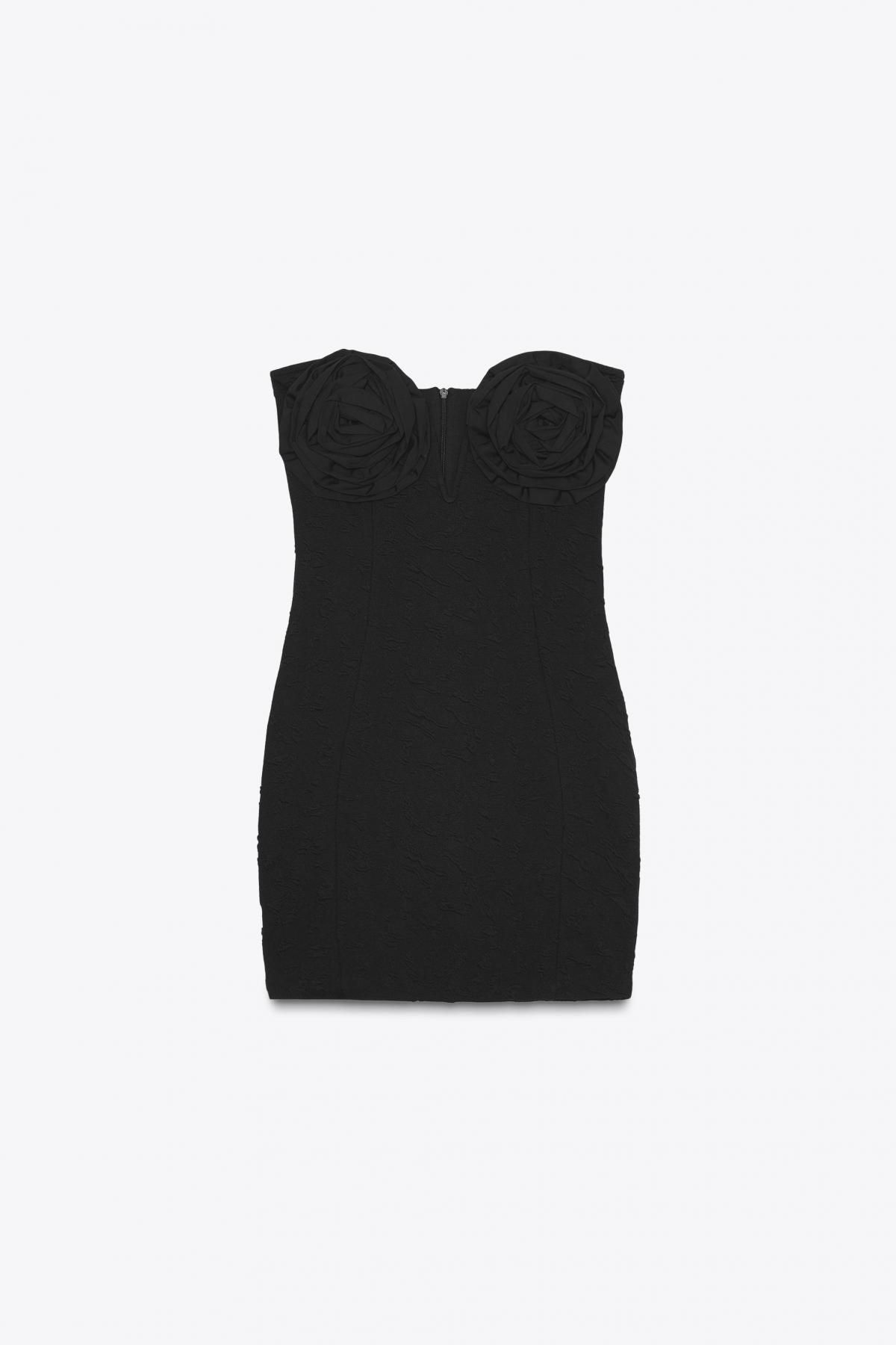 자라 플라워 오프숄더 미니 원피스 0085/827 BLACK - 메인 이미지