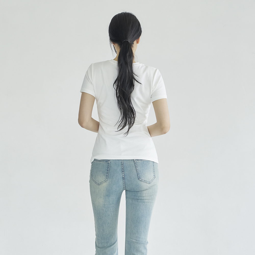 항공과 반팔 티셔츠 승무원 면접 브이넥 면접티 이미지 4