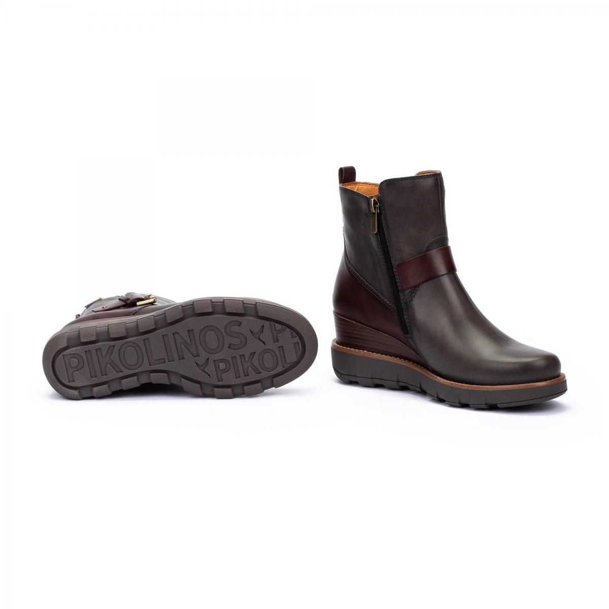 피콜리노스 지퍼 웨지 앵클부츠 SANLUCAR W8F-8842C1 LEAD - 상세 이미지 5