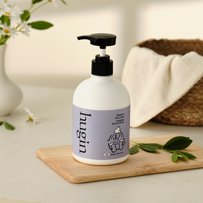 허긴 모이스처 대용량 아토 로션 500ml (전용캡포함) 맘가이드A클린등급 아기로션 - 상품 이미지