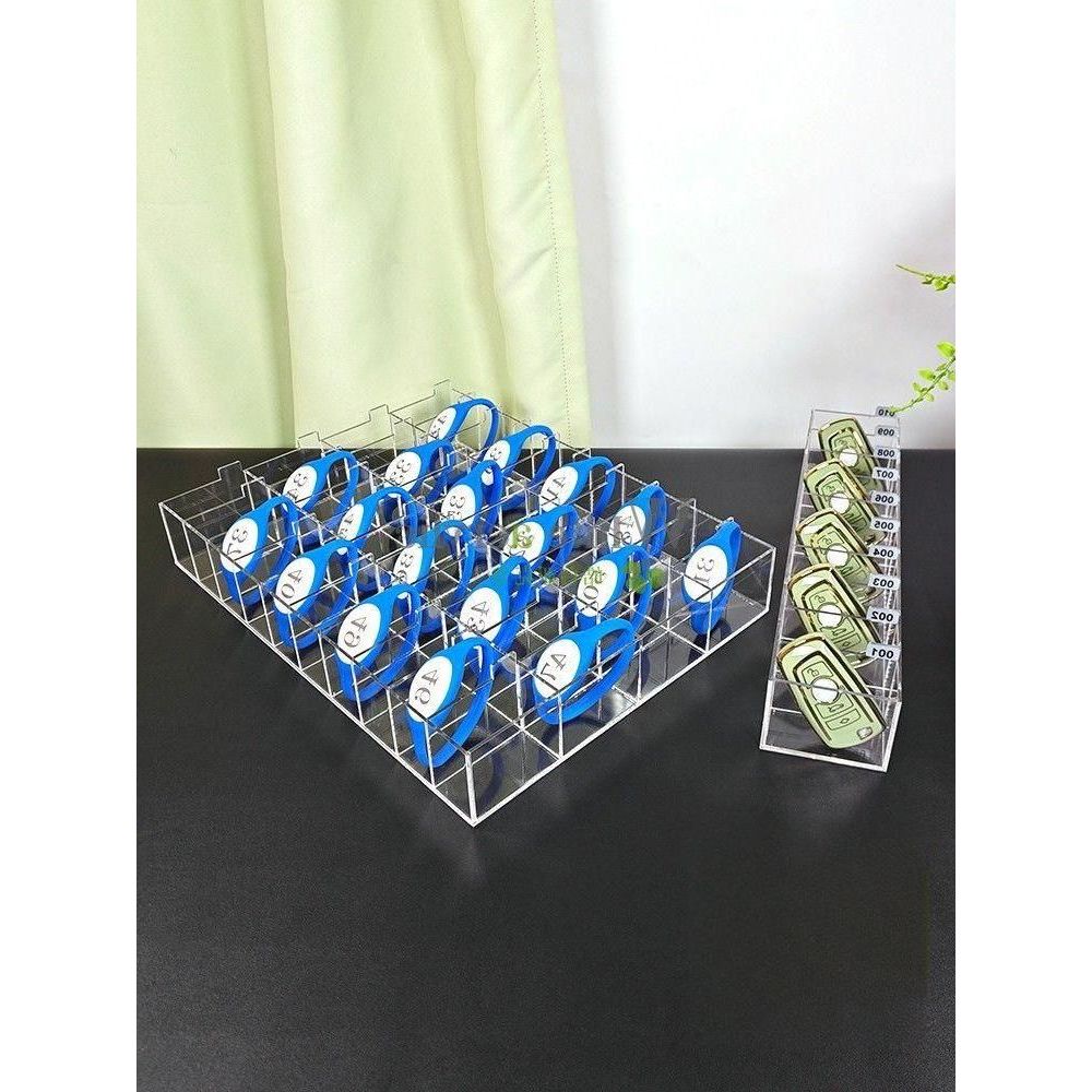 사우나 키보관함 찜질방 헬스장 키박스 차키트레이 투명 10칸 - 메인 이미지
