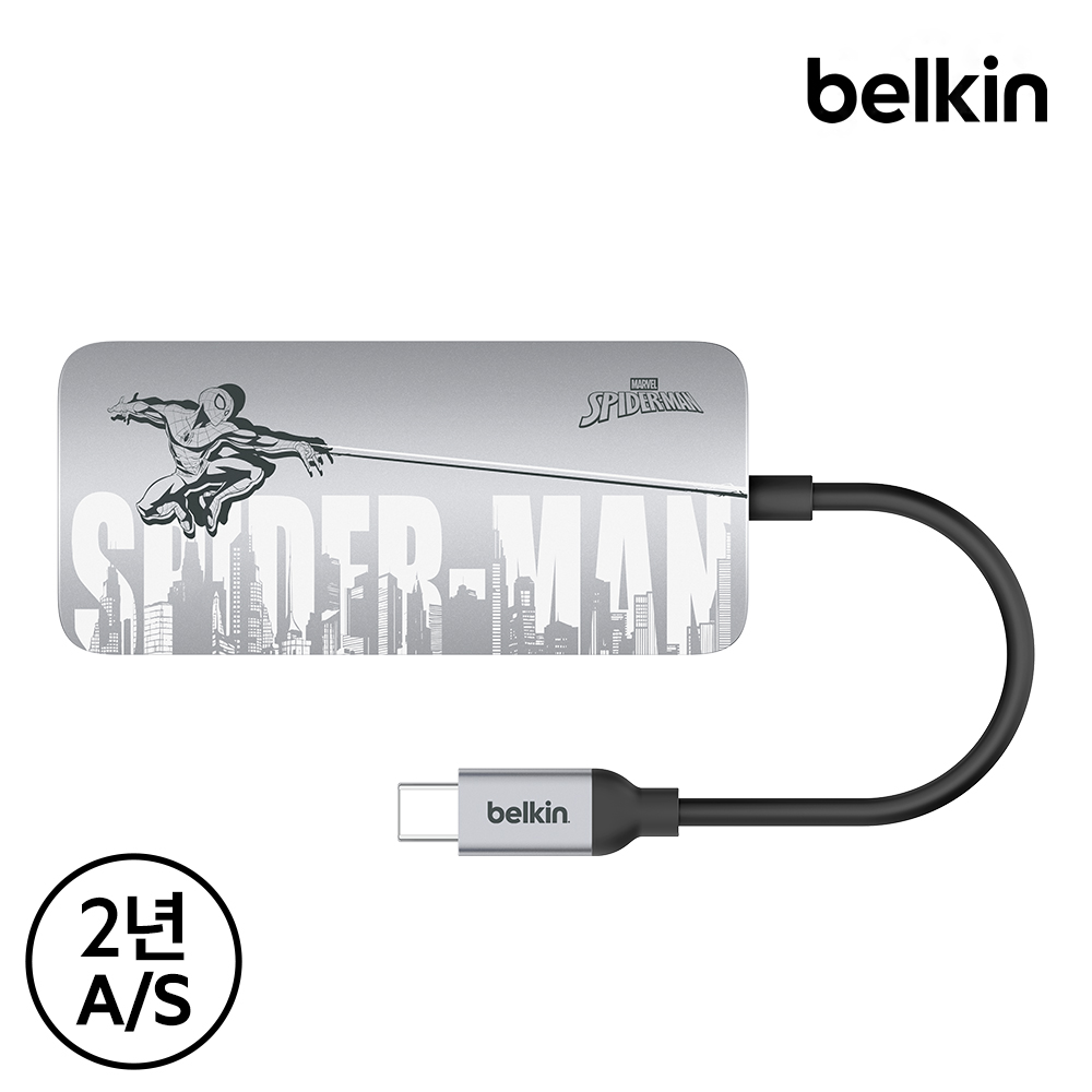 벨킨 마블 스파이더맨 5in1 USB C타입 멀티 허브 AVC007qcMV - 상세 이미지 4