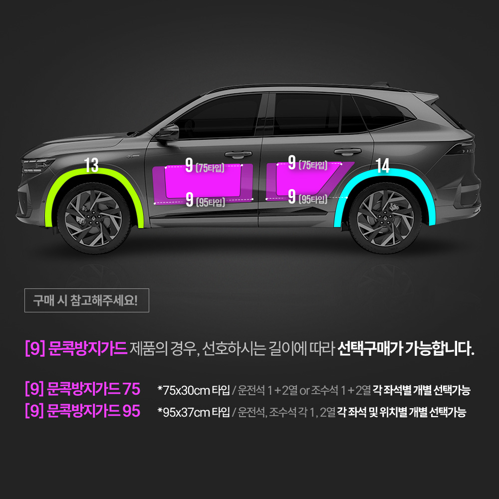 르노 그랑 콜레오스 PPF필름 B,D필러 부분구매 저스트쉴드 - 상세 이미지 4
