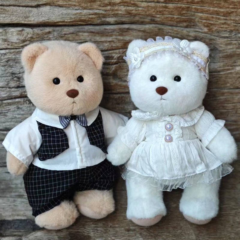 중국 곰인형 웨딩 커플 인형선물 집들이 거실 장식 소품 A 30cm - 상세 이미지 4