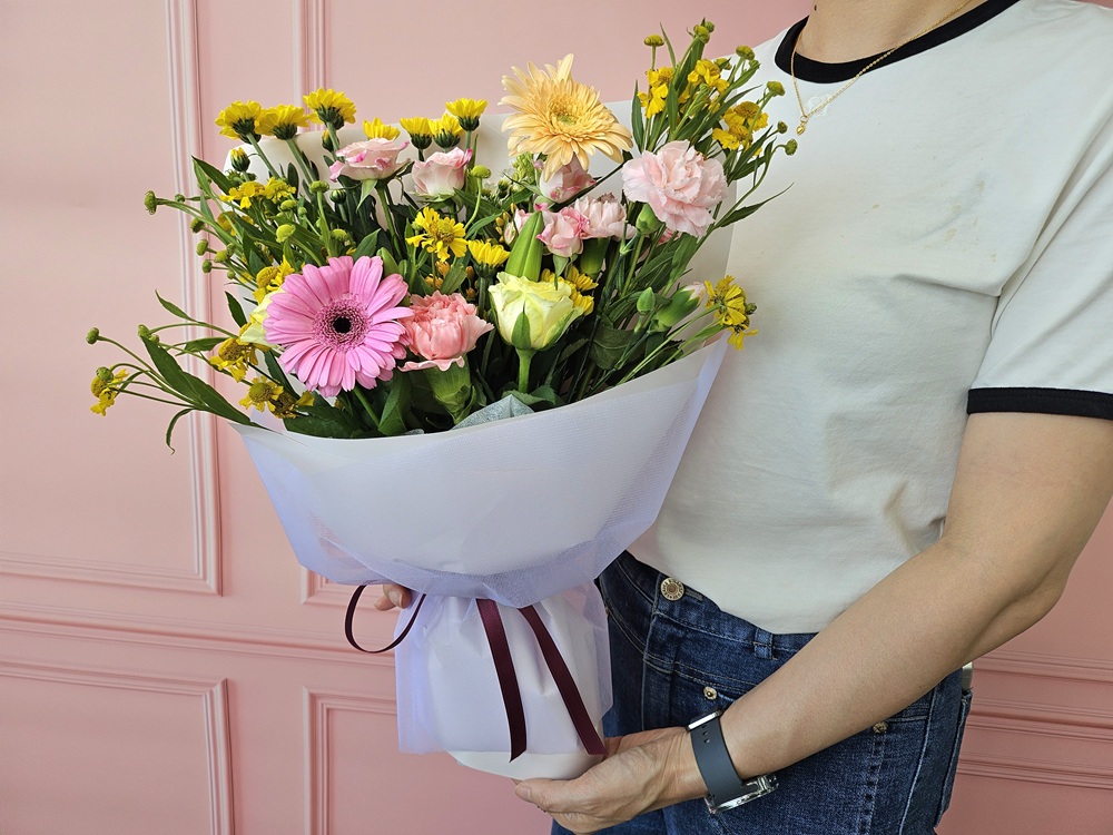 유스풀몰 행복시리즈 중형 생화 도매 꽃 택배 꽃배달 싼곳 정기배송 정기구독 배송