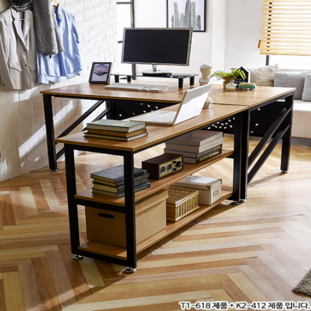 3단선반 1200 거실 다용도수납 테이블 사이드 폭좁은 책상