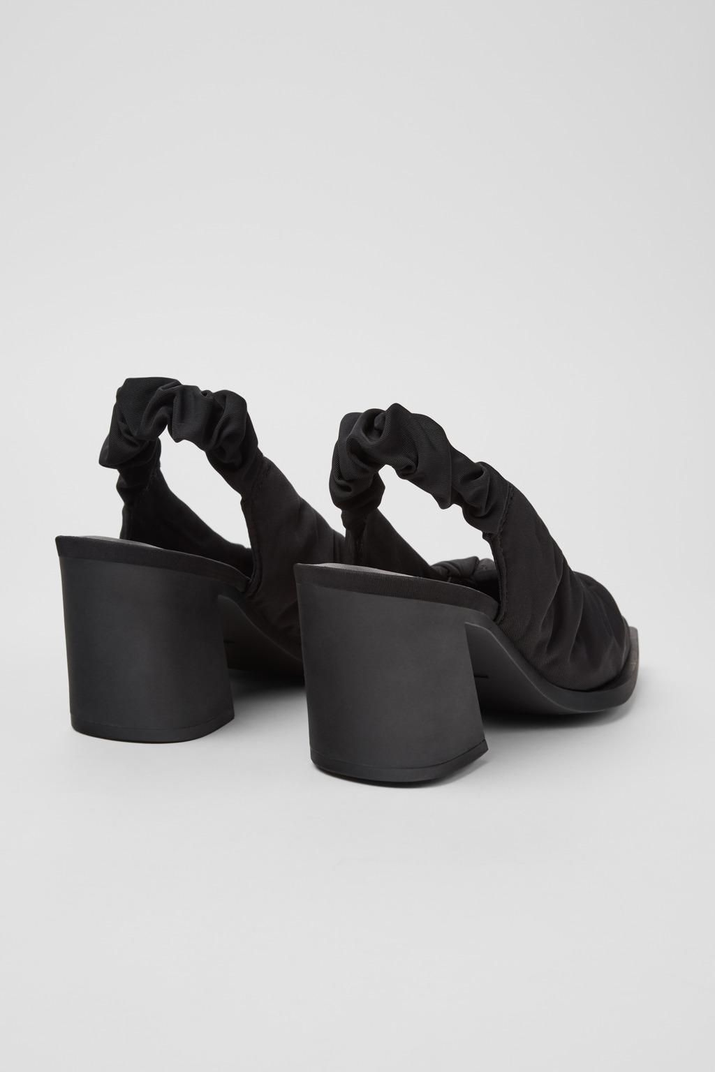 캠퍼 스퀘어토 블랙 텍스타일 힐 펌프스 Karole K201844-001 BLACK - 상세 이미지 3