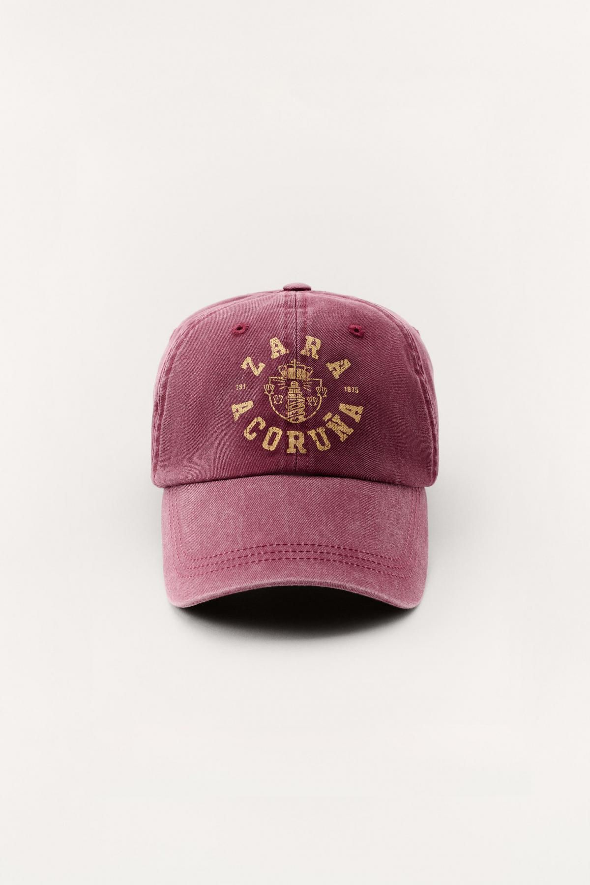 자라 50주년 베이직 코튼 바시티 캡모자 3920/610 LIGHT BURGUNDY - 메인 이미지