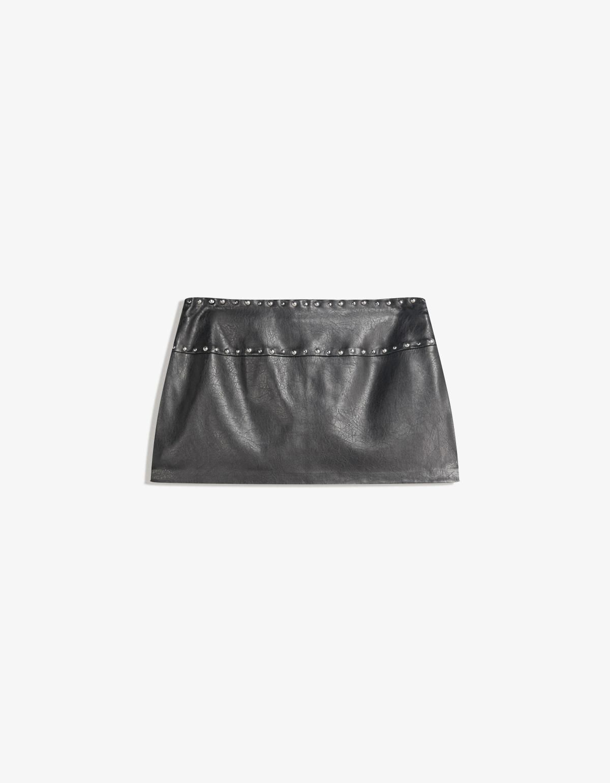 버쉬카 레더 이펙트 미니 스커트 6083/677 BLACK - 상세 이미지 2