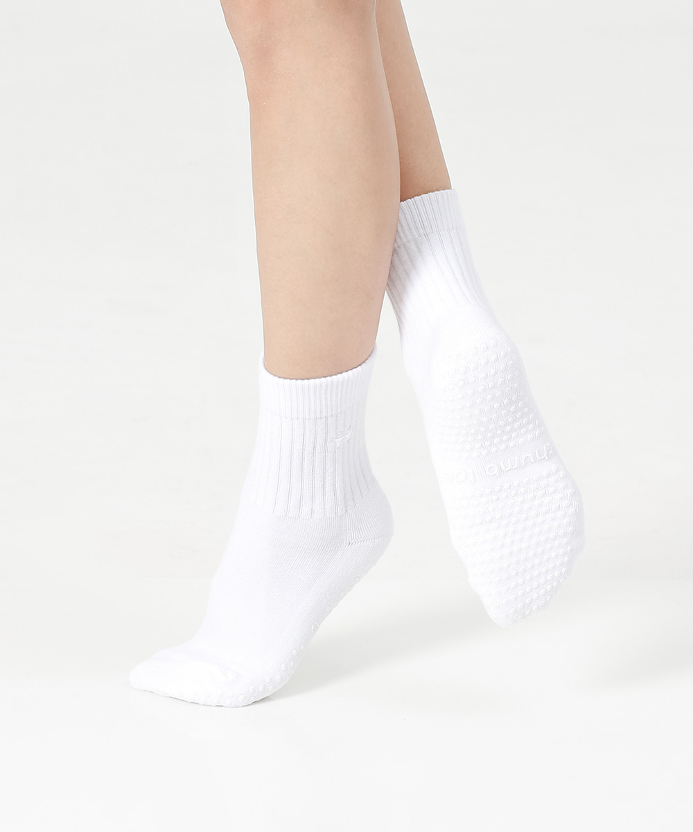 떰토 Crew Socks with Grip 스포츠 쿠션 크루삭스 무봉제 심리스 양말 - 메인 이미지